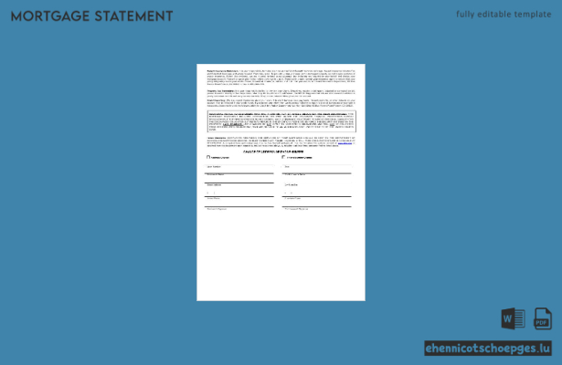ADP-Hypothekenabrechnung der USA im Word- und PDF-Format – 3 Beispielvorschau